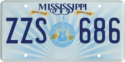 MS license plate ZZS686