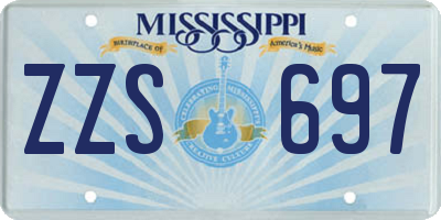 MS license plate ZZS697