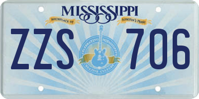 MS license plate ZZS706