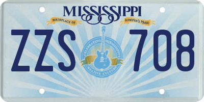 MS license plate ZZS708