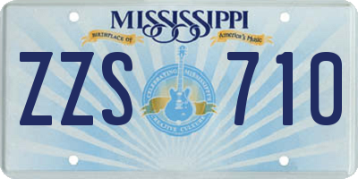 MS license plate ZZS710