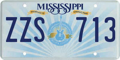 MS license plate ZZS713