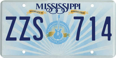 MS license plate ZZS714