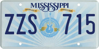 MS license plate ZZS715