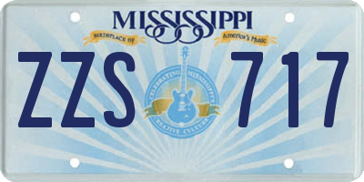 MS license plate ZZS717