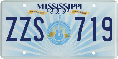 MS license plate ZZS719