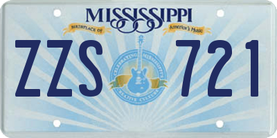 MS license plate ZZS721