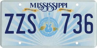 MS license plate ZZS736