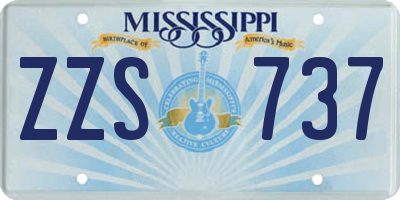 MS license plate ZZS737