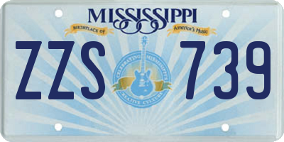 MS license plate ZZS739