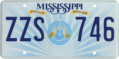 MS license plate ZZS746