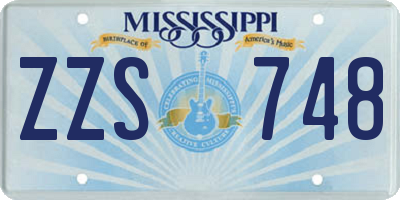 MS license plate ZZS748