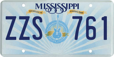 MS license plate ZZS761