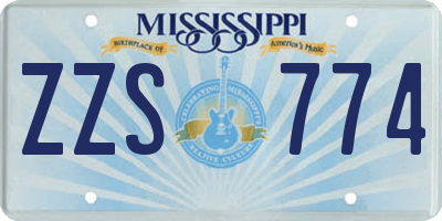 MS license plate ZZS774