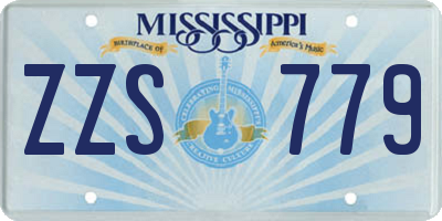 MS license plate ZZS779