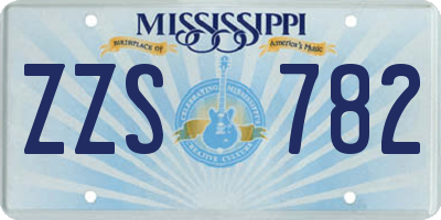 MS license plate ZZS782