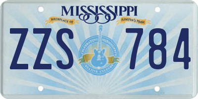 MS license plate ZZS784