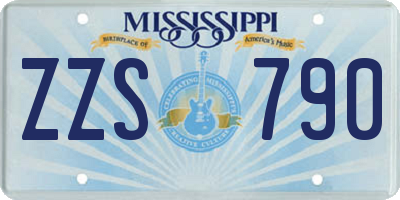 MS license plate ZZS790