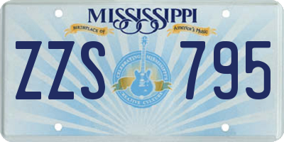 MS license plate ZZS795