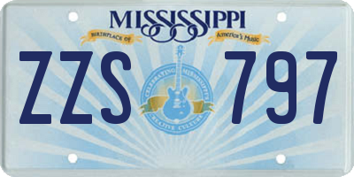 MS license plate ZZS797