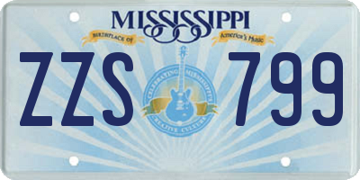 MS license plate ZZS799