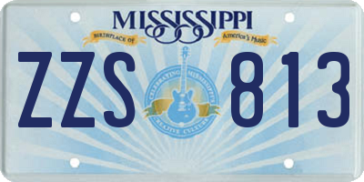 MS license plate ZZS813