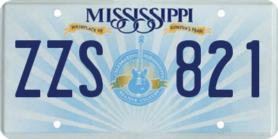 MS license plate ZZS821