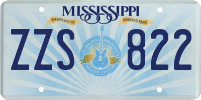 MS license plate ZZS822