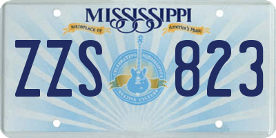 MS license plate ZZS823