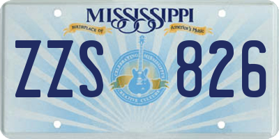 MS license plate ZZS826