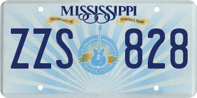 MS license plate ZZS828