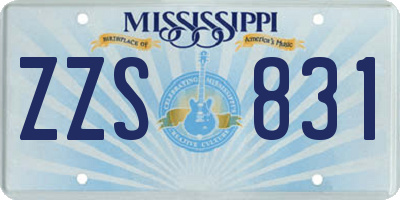 MS license plate ZZS831