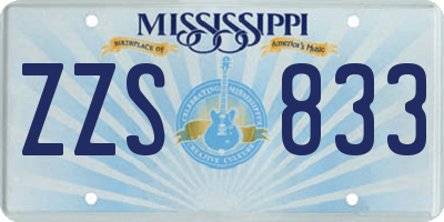 MS license plate ZZS833