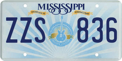 MS license plate ZZS836