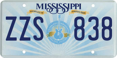 MS license plate ZZS838