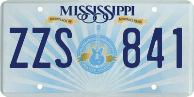 MS license plate ZZS841