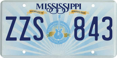 MS license plate ZZS843