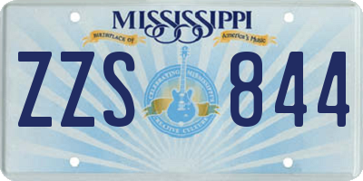 MS license plate ZZS844