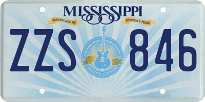 MS license plate ZZS846