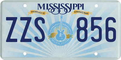 MS license plate ZZS856