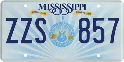 MS license plate ZZS857