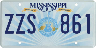 MS license plate ZZS861