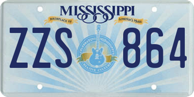 MS license plate ZZS864