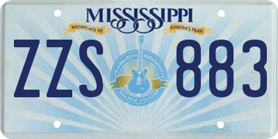 MS license plate ZZS883