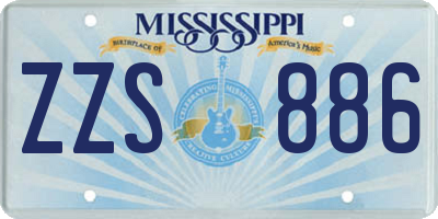 MS license plate ZZS886