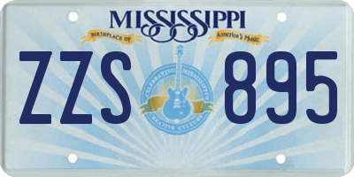 MS license plate ZZS895