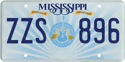 MS license plate ZZS896