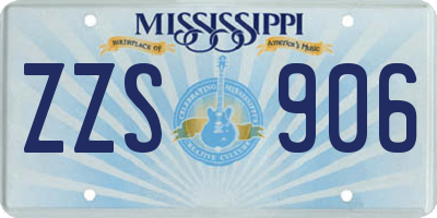 MS license plate ZZS906