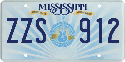 MS license plate ZZS912