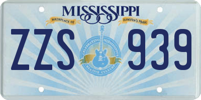 MS license plate ZZS939